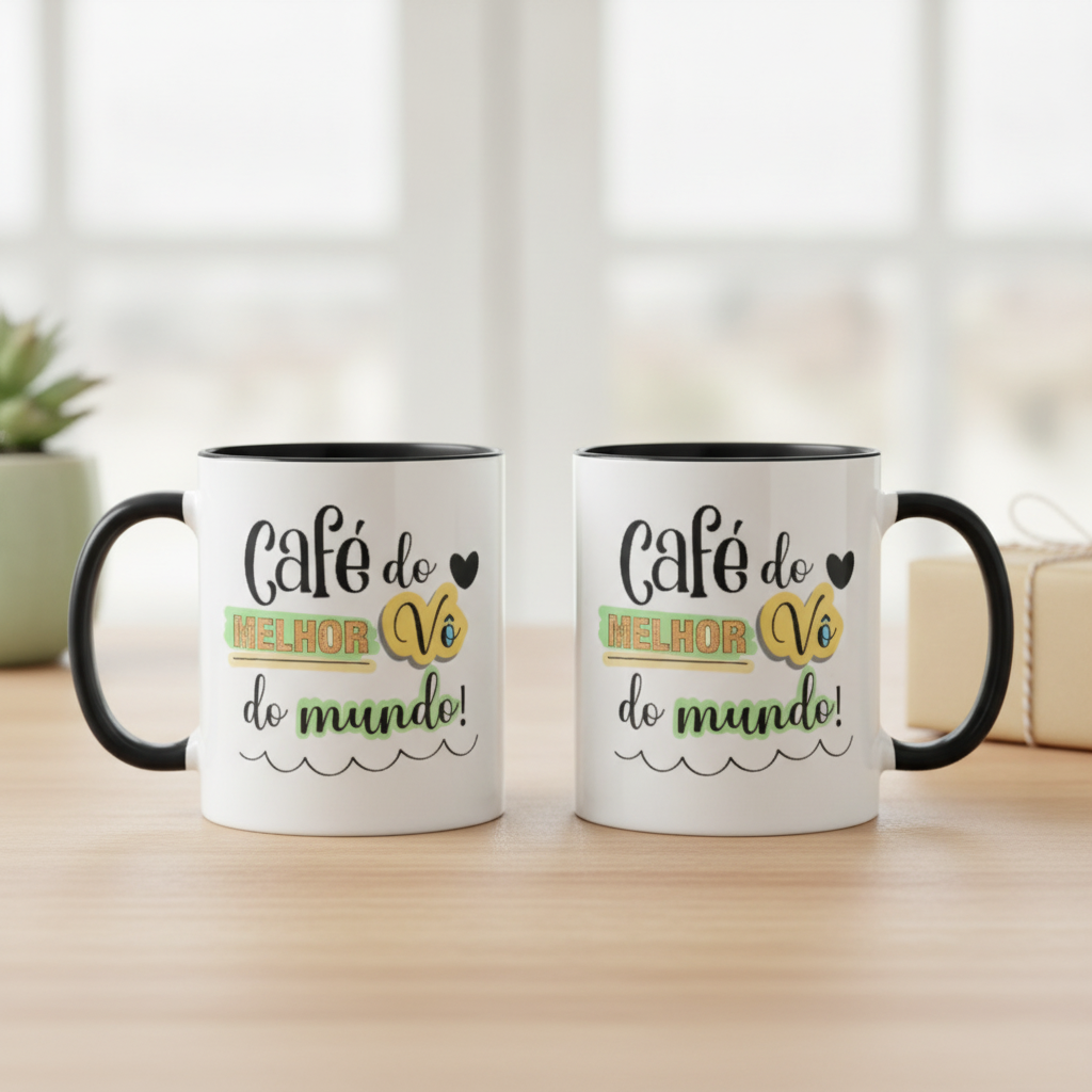 Caneca Personalizada Divertida Avô Presente Dia dos Pais - Família (Vovô/Avô)