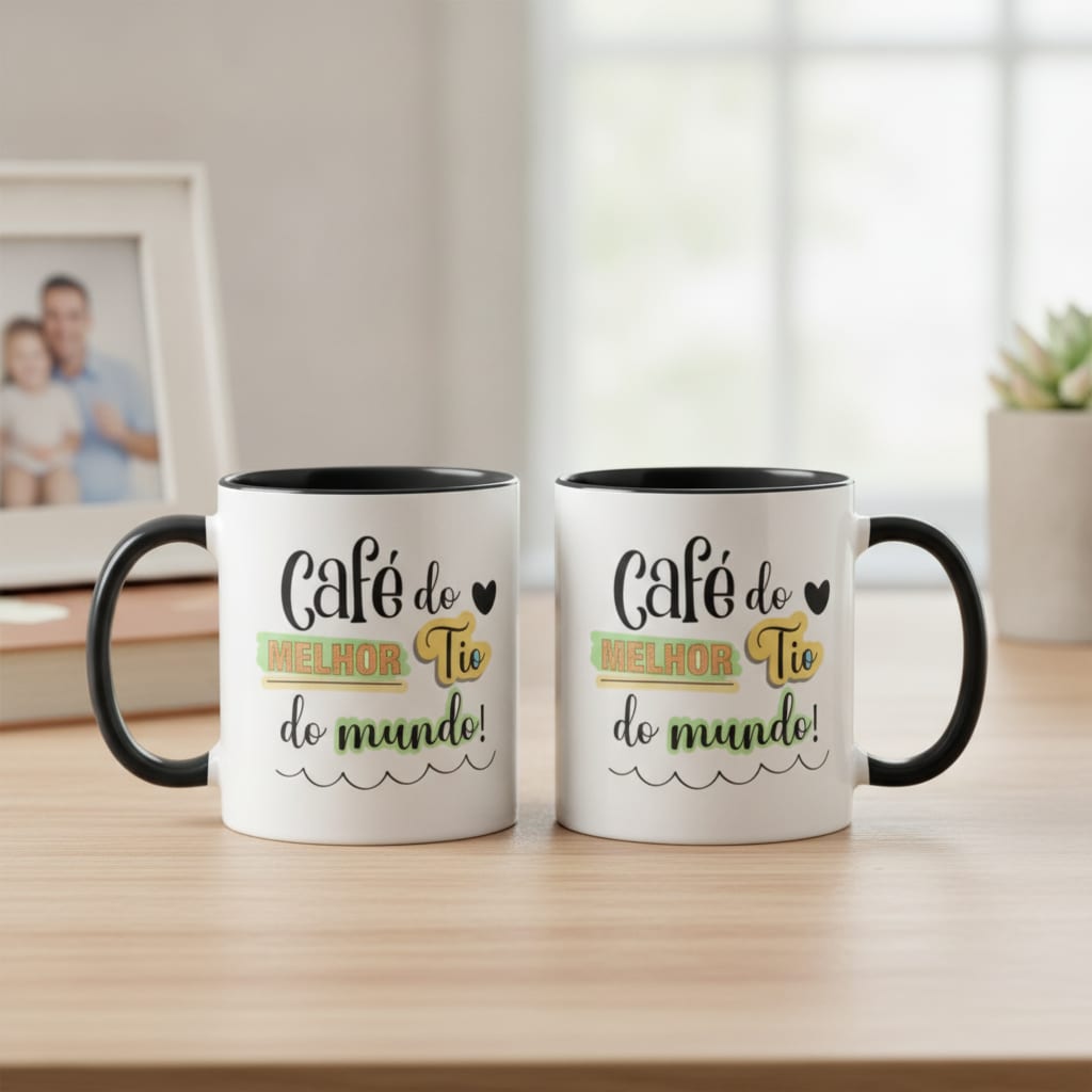 Caneca Personalizada Divertida Tio Presente Dia dos Pais - Família (Tio)