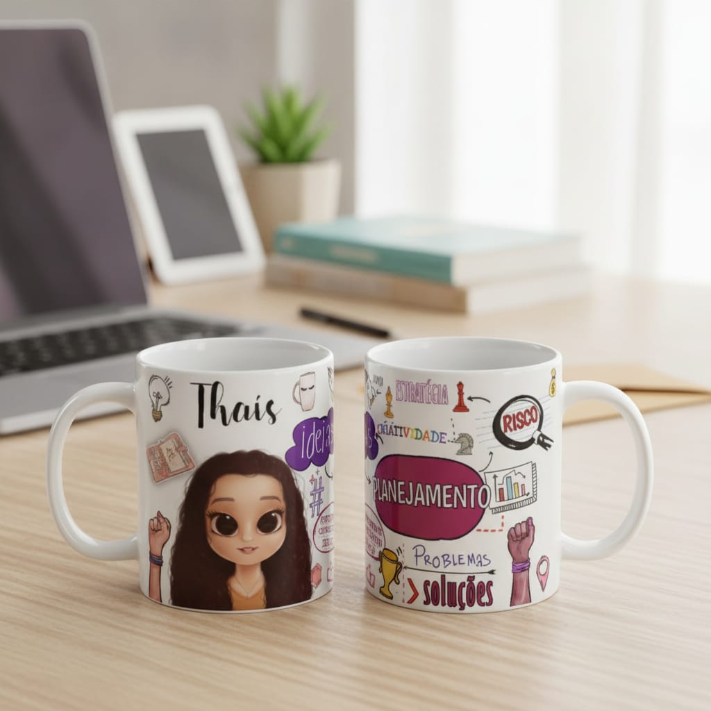 Caneca Personalizada Empreendedorismo Feminino Empreendedora - Profissões (Mulher)