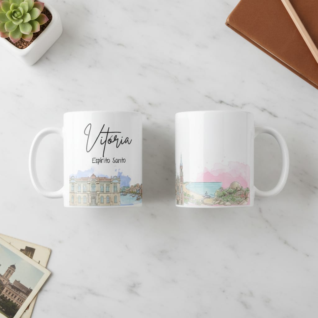 Caneca Personalizada Espirito Santo Lembrança Cidade Vitória - Outros (Vitória)