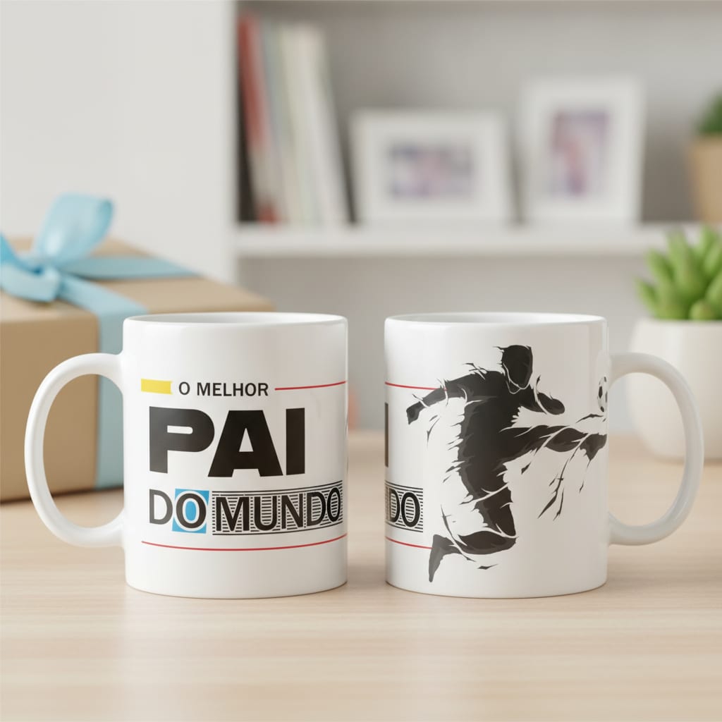 Caneca Personalizada Esportista Futebol Melhor Pai Do Mundo - Família (Pai)