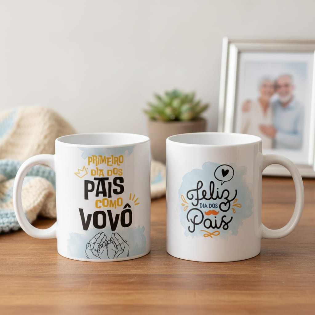 Caneca Personalizada Família Primeiro Dia dos Pais Como Vovô - Família (Vovô/Avô)