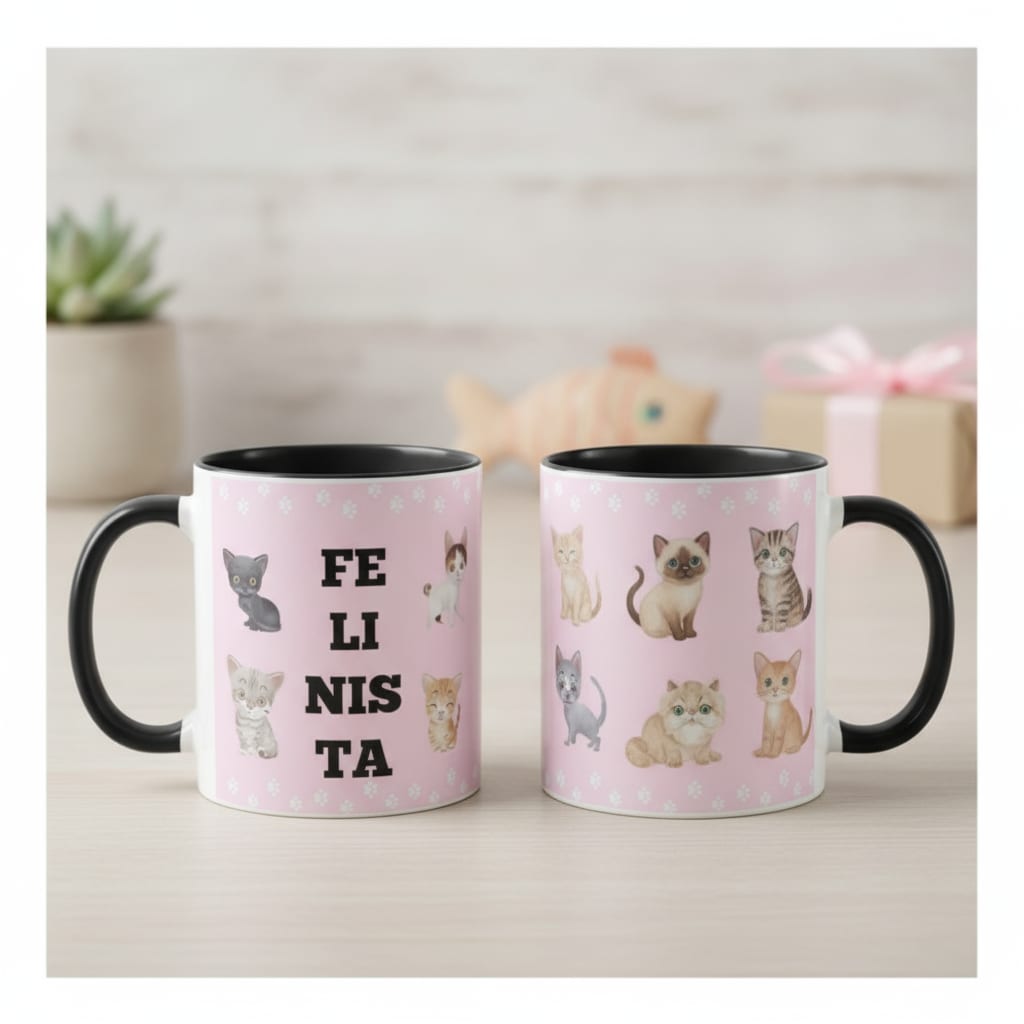 Caneca Personalizada Felinista Gatos - Pet (Dono de Gato)