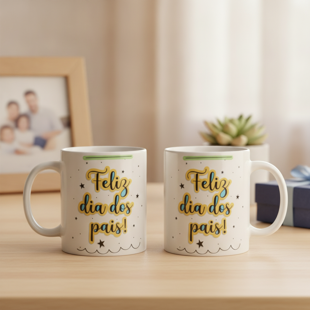Caneca Personalizada Feliz Dia dos Pais Presente Pai Papai - Família (Pai)