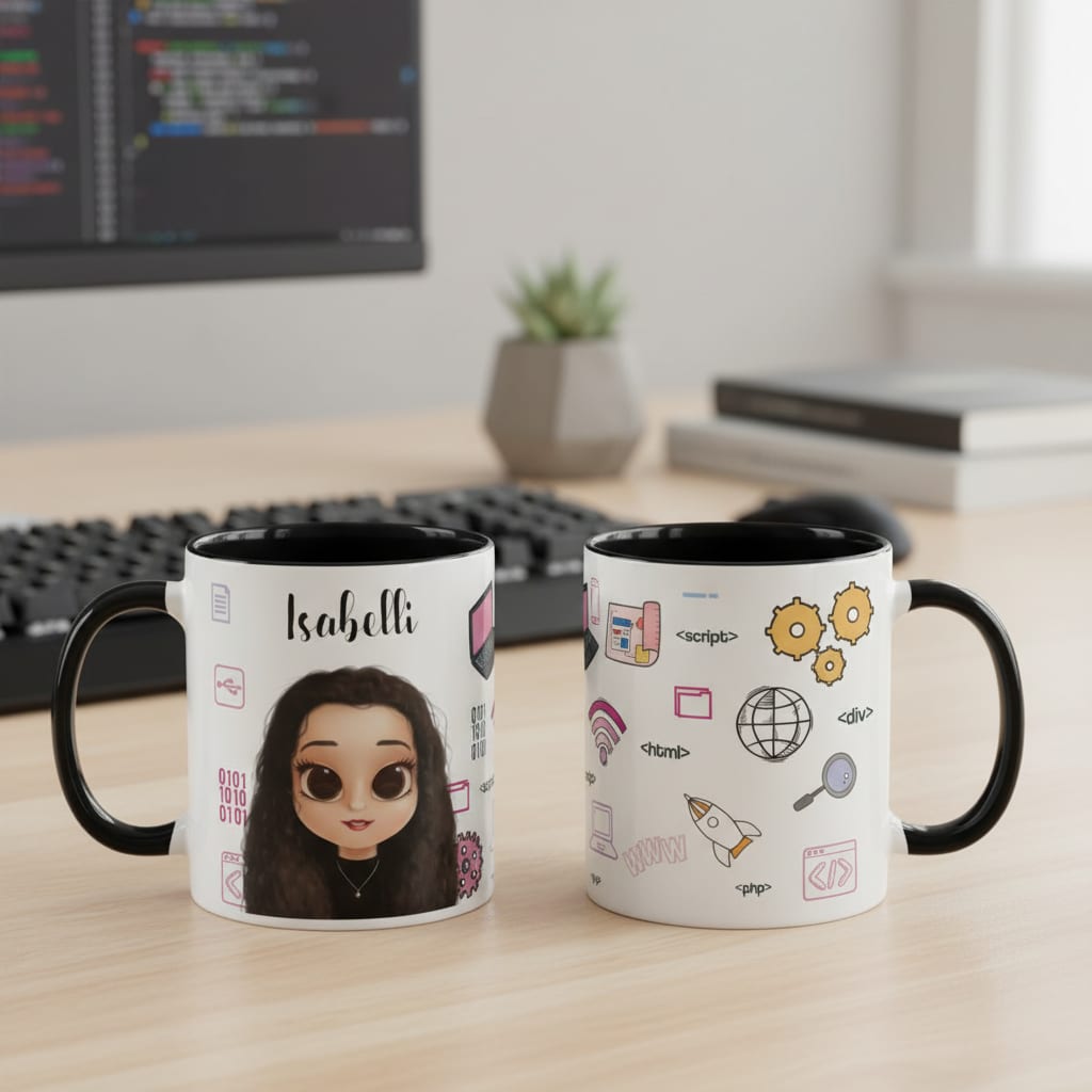Caneca Personalizada Feminina Profissional de Tecnologia Ti - Profissões (Programador(a))