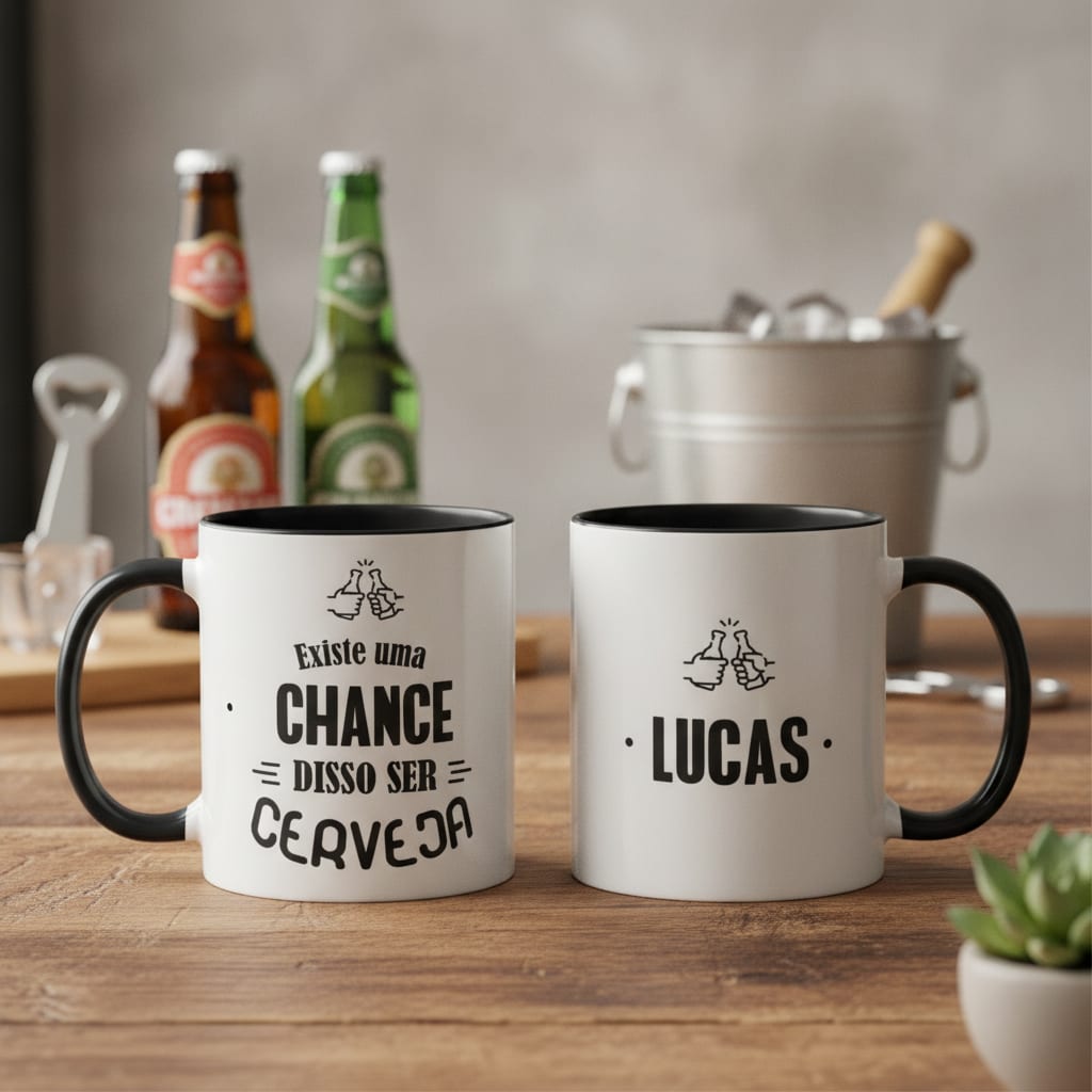 Caneca Personalizada Frase Chance Disso Ser Cerveja - Outros (Chance disso ser Cerveja)