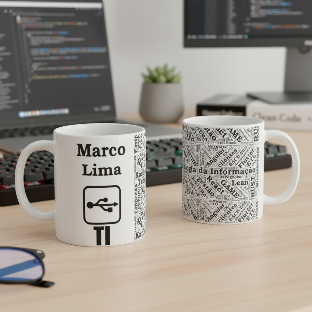 Caneca Personalizada Linguagens Tecnologia da Informação - Profissões (Programador(a))