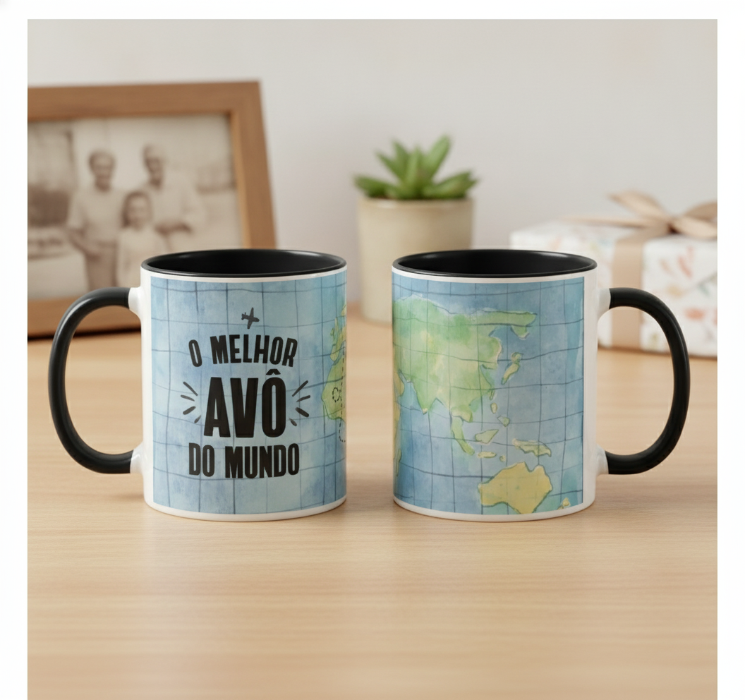 Caneca Personalizada Melhor Avô do Mundo - Família (Avó/Avô)