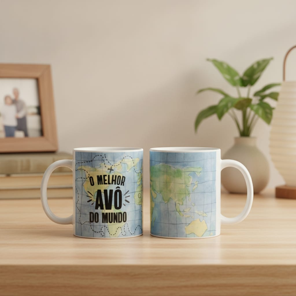 Caneca Personalizada Melhor Avô do Mundo - Família (Vovô/Avô)