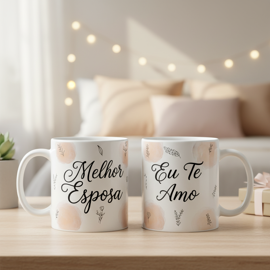 Caneca Personalizada Melhor Esposa - Branca - Outros (Casal)