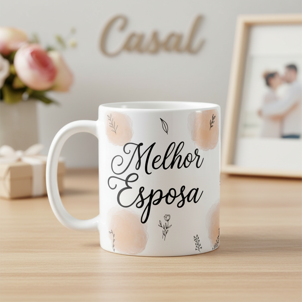 Caneca Personalizada Melhor Esposa - Branca