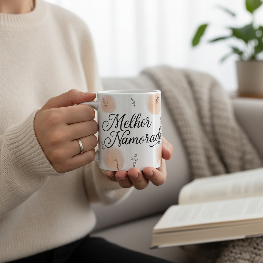 Caneca Personalizada Melhor Namorado - Branca