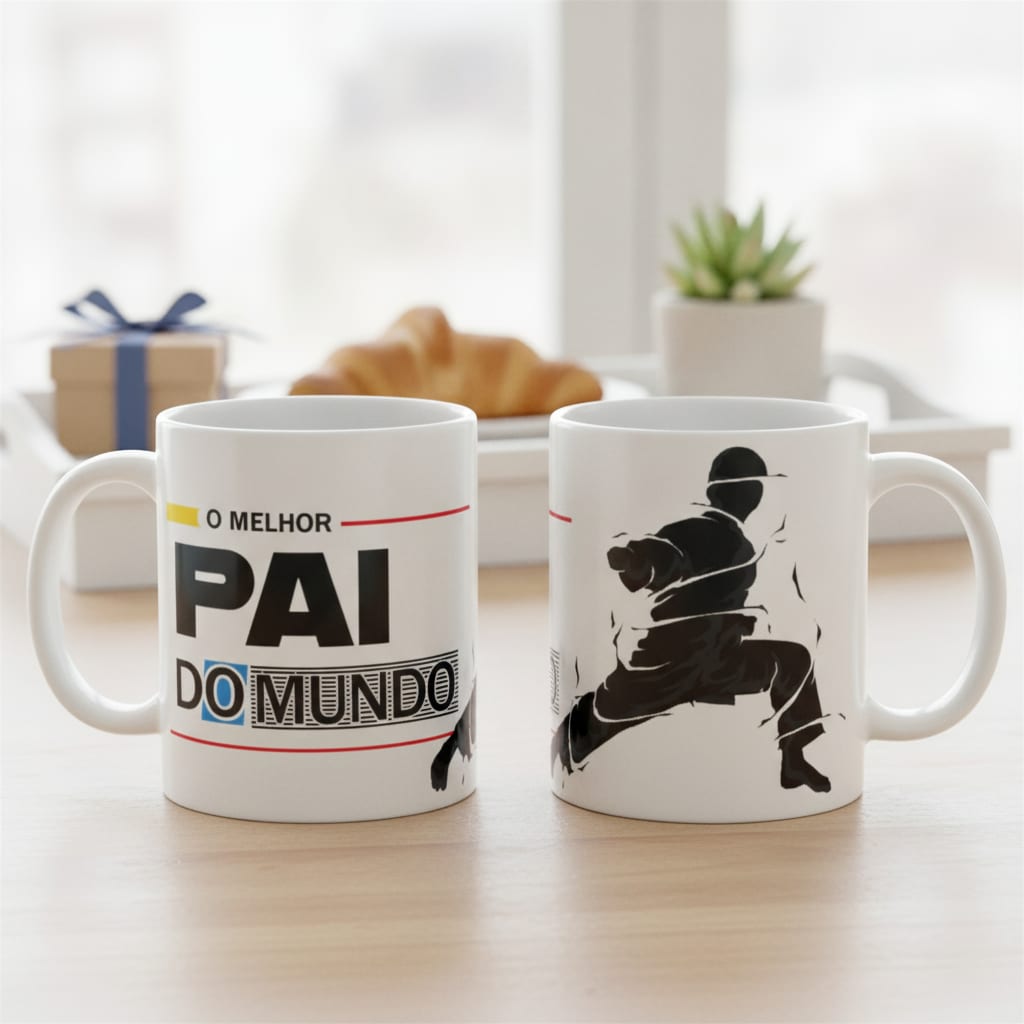 Caneca Personalizada Melhor Pai do Mundo Artes Marciais - Família (Pai)