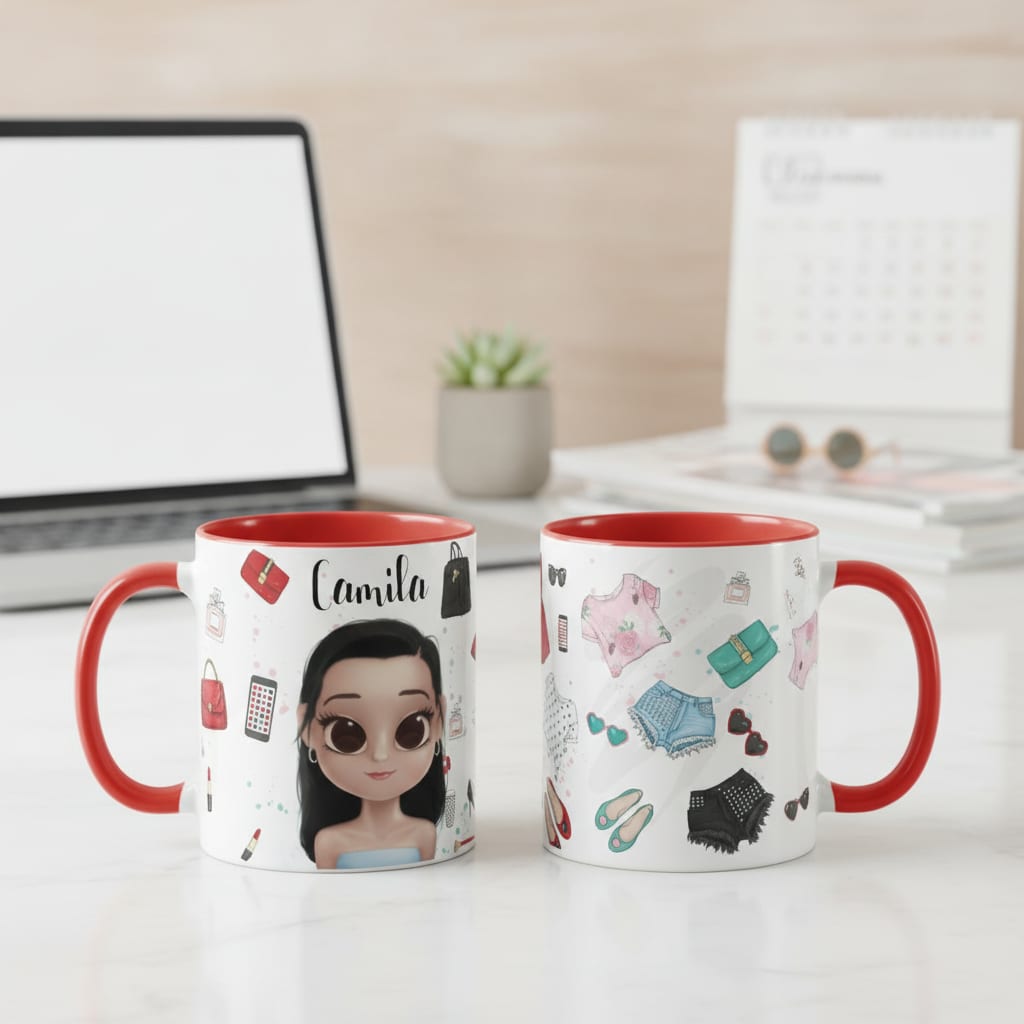 Caneca Personalizada Moda Presente Criativo Mulher Estilosa - Profissões (Mulher)