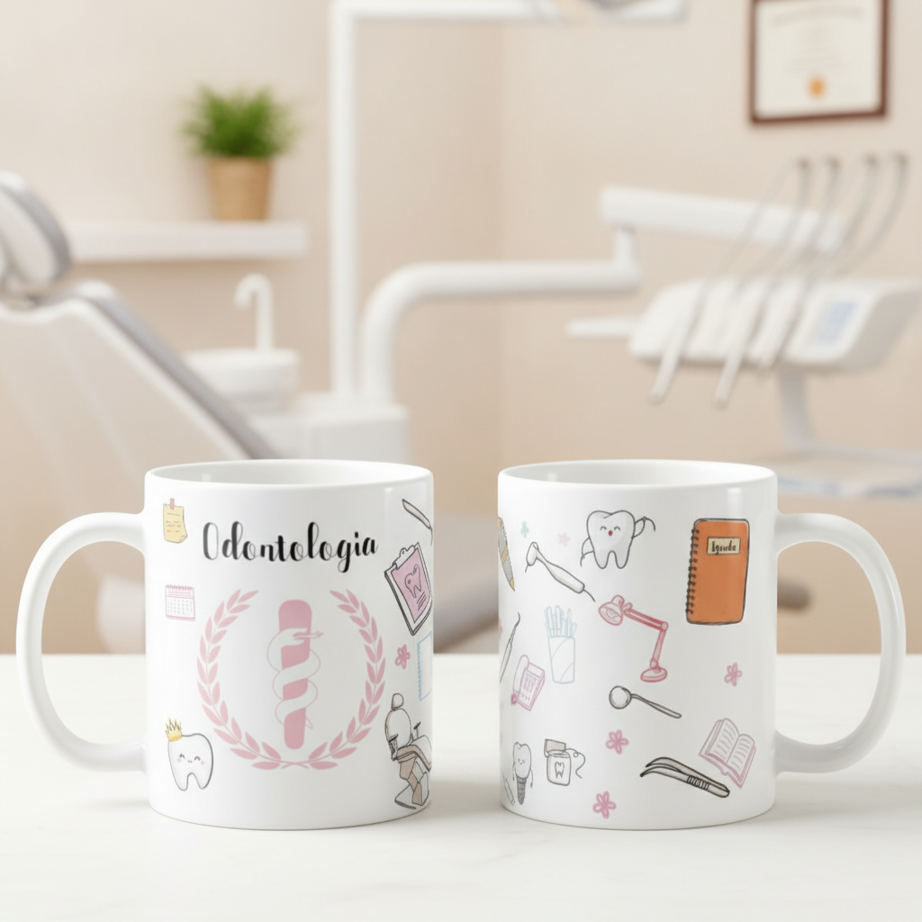 Caneca Personalizada Odontologia Presente Especial Dentista - Profissões (Dentista)