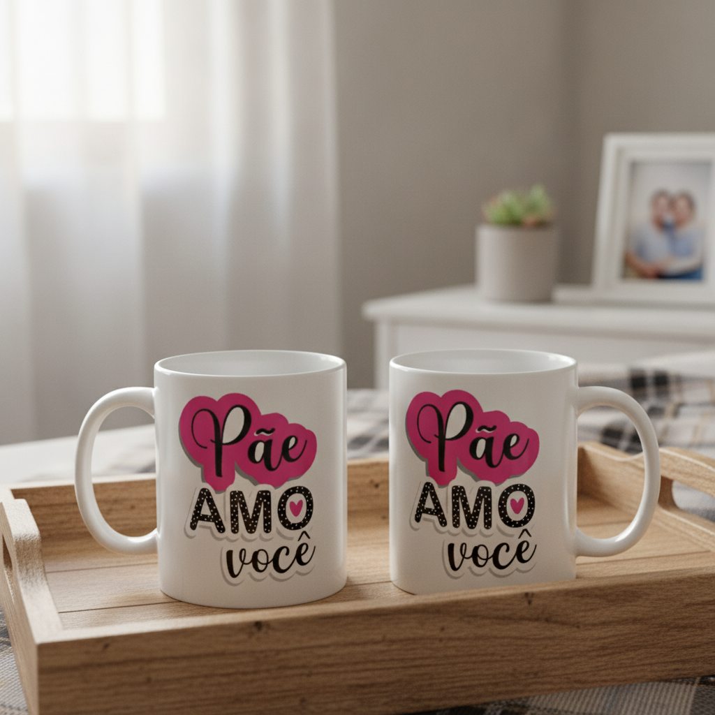 Caneca Personalizada Pãe - Dias dos Pais Pãe Amo Você - Família (Pãe)