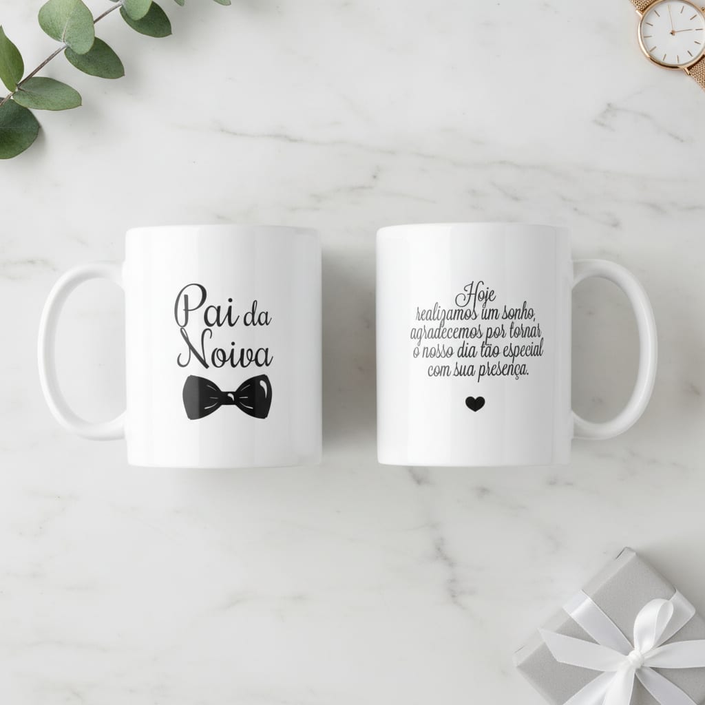 Caneca Personalizada Pai Da Noiva Lembrança De Casamento - Casamento (Noiva)