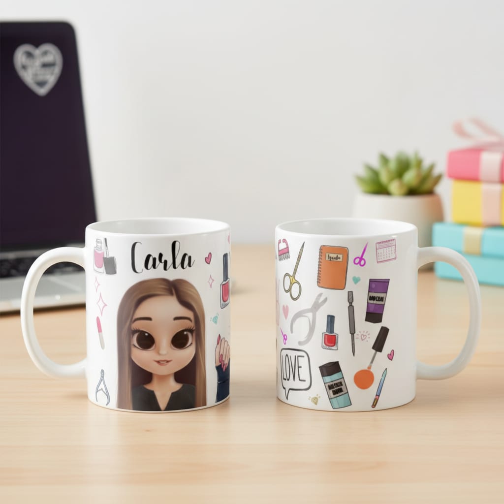 Caneca Personalizada para Manicure Presente Nails designer - Outros (designer)