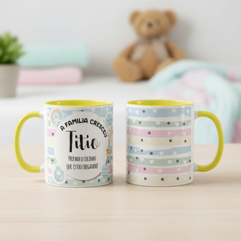 Caneca Personalizada Presente Anúncio Gravidez Gestação Tio - Anúncio de Gravidez (Tio)