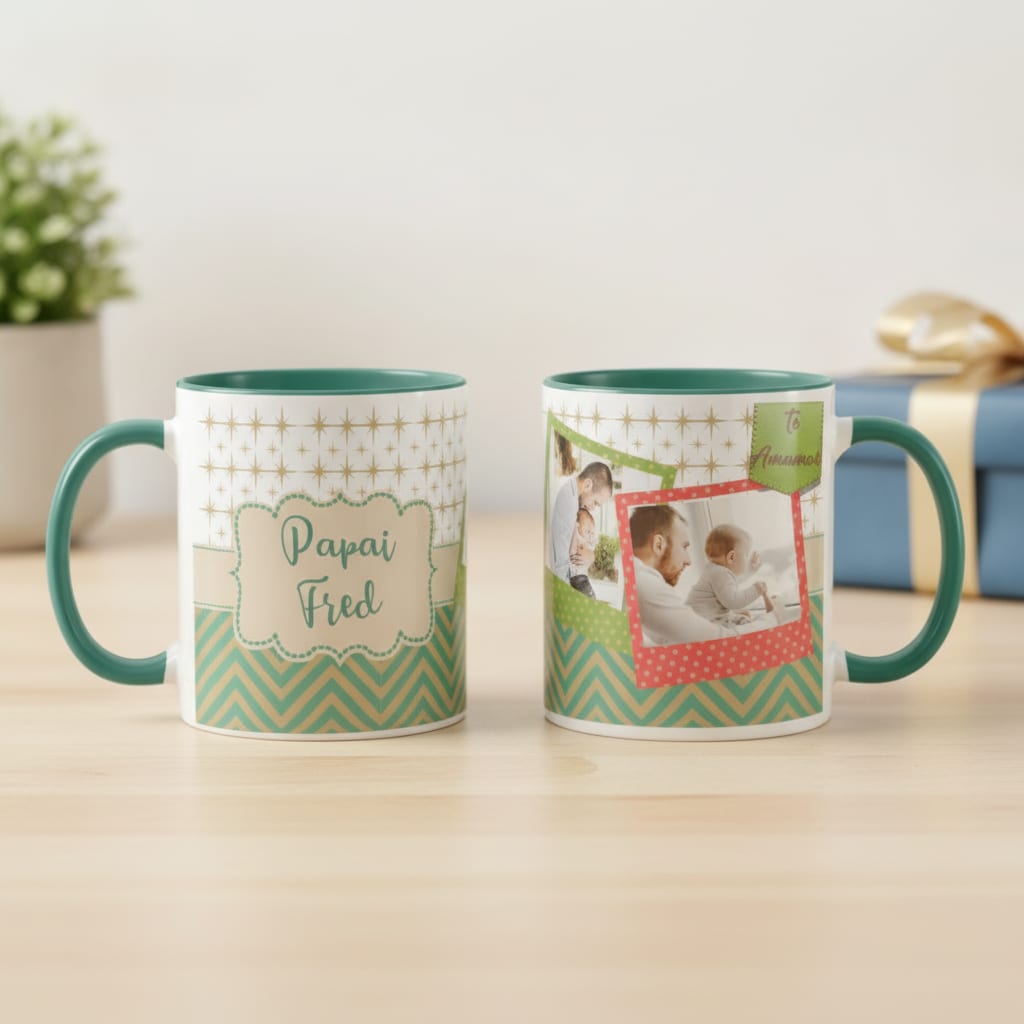 Caneca Personalizada Presente com Foto de Natal para o Papai - Família (Pai)