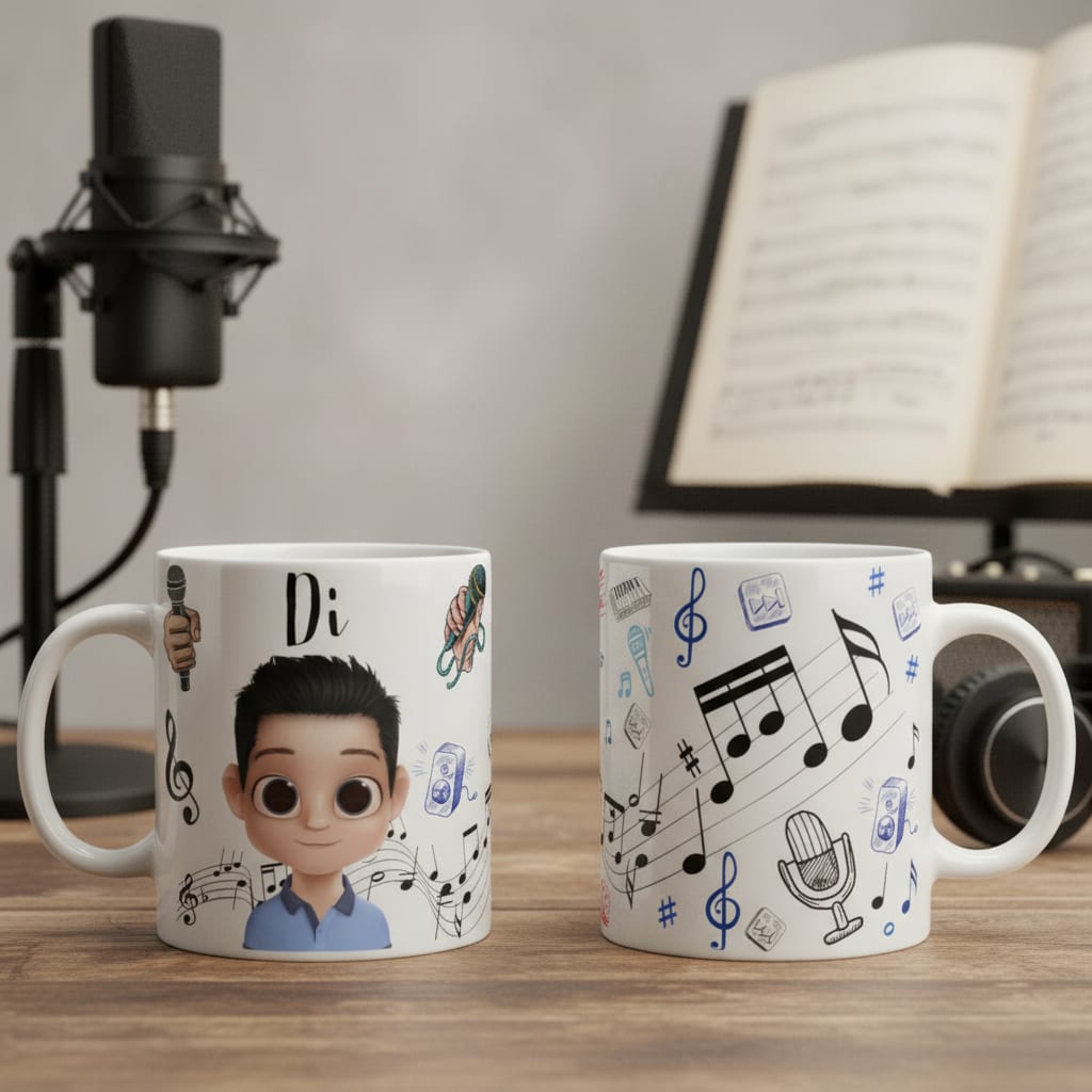 Caneca Personalizada Presente Criativo Cantor Música - Profissões (Músico)
