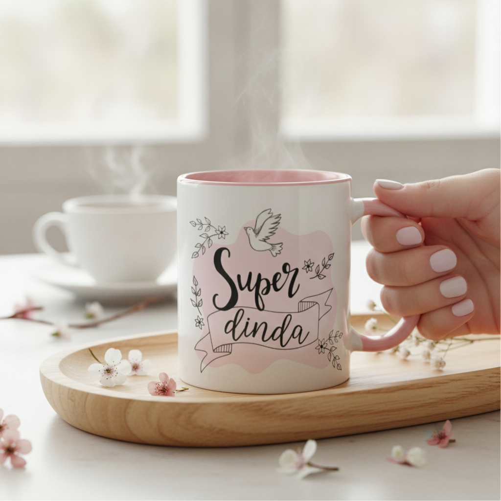 Caneca Personalizada Presente Criativo Madrinha Super Dinda