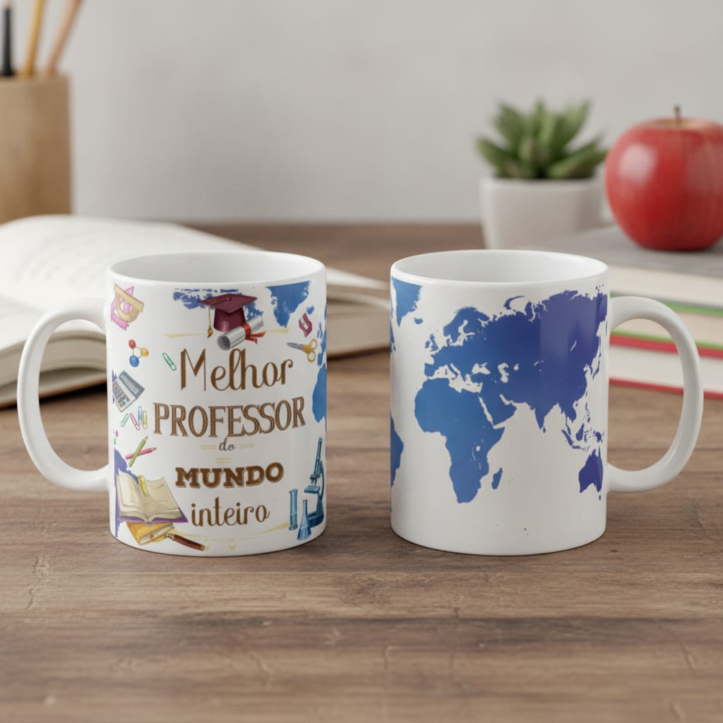 Caneca Personalizada Presente Criativo Melhor Professor - Dia dos Professores (Professor(a))