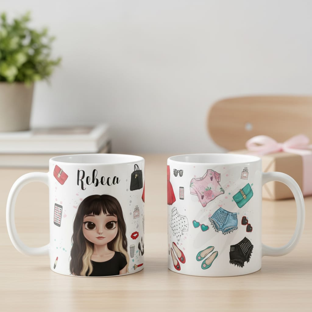 Caneca Personalizada Presente Criativo Mulher Estilosa Moda - Profissões (Mulher)