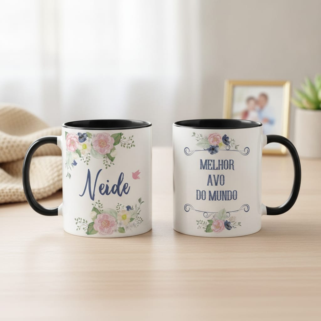Caneca Personalizada Presente Criativo para Avó Dia das Mães - Família (Avó/Vovó)
