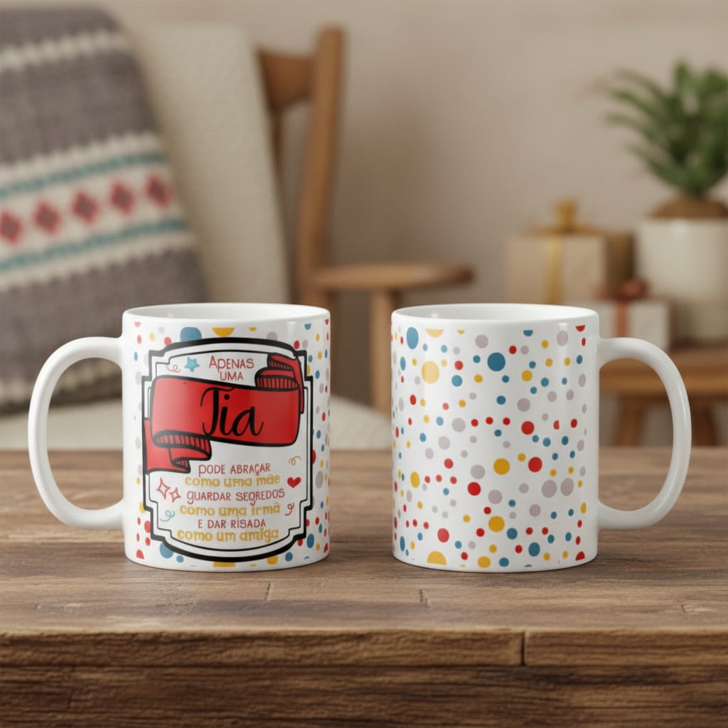 Caneca Personalizada Presente Criativo para Tia Especial - Família (Tia)