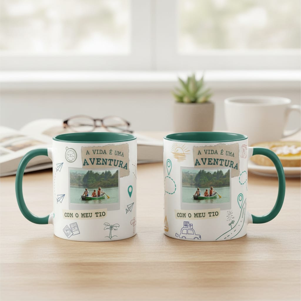 Caneca Personalizada Presente Aventura com Tio - Família (Tio)