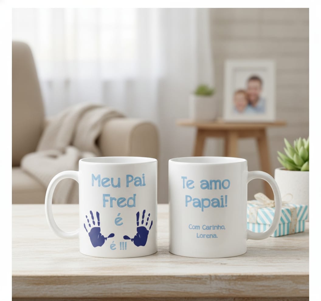 Caneca Personalizada Presente Dia dos Pais Frase Meu Pai Dez - Família (Pai)