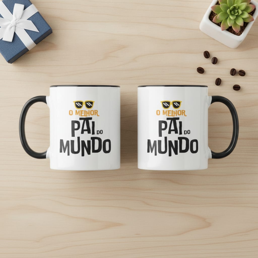 Caneca Personalizada Presente Divertido para o Melhor Pai - Família (Pai)