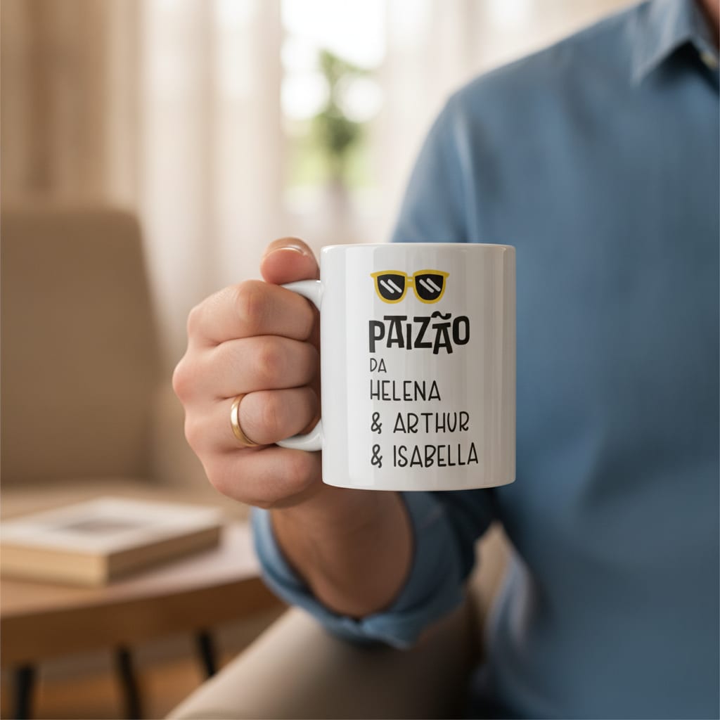 Caneca Personalizada Presente Especial Paizão com Nome