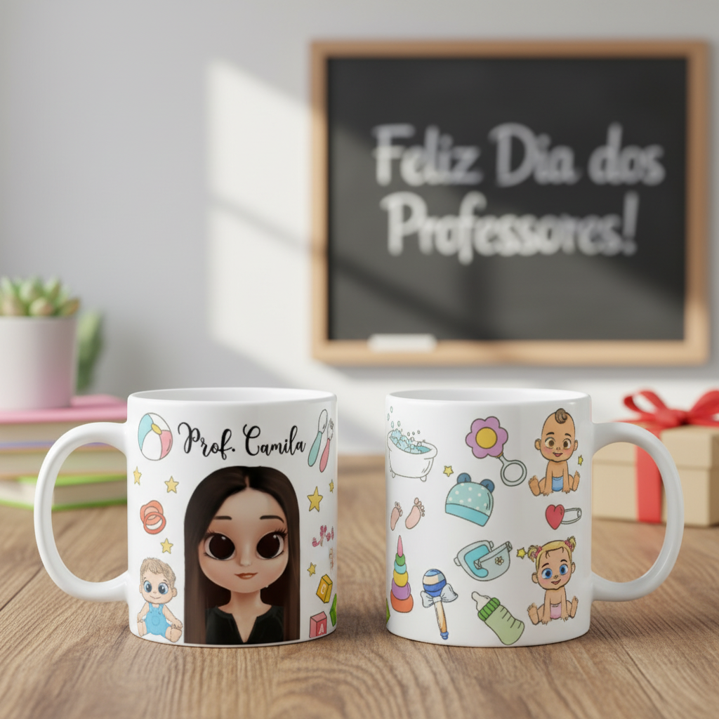 Caneca Personalizada Presente Especial Professora Berçário - Dia dos Professores (Professor(a))