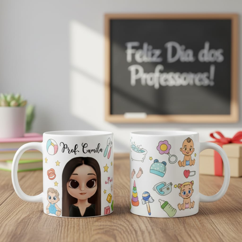 Caneca Personalizada Presente Especial Professora Berçário - Dia dos Professores (Educação Infantil)