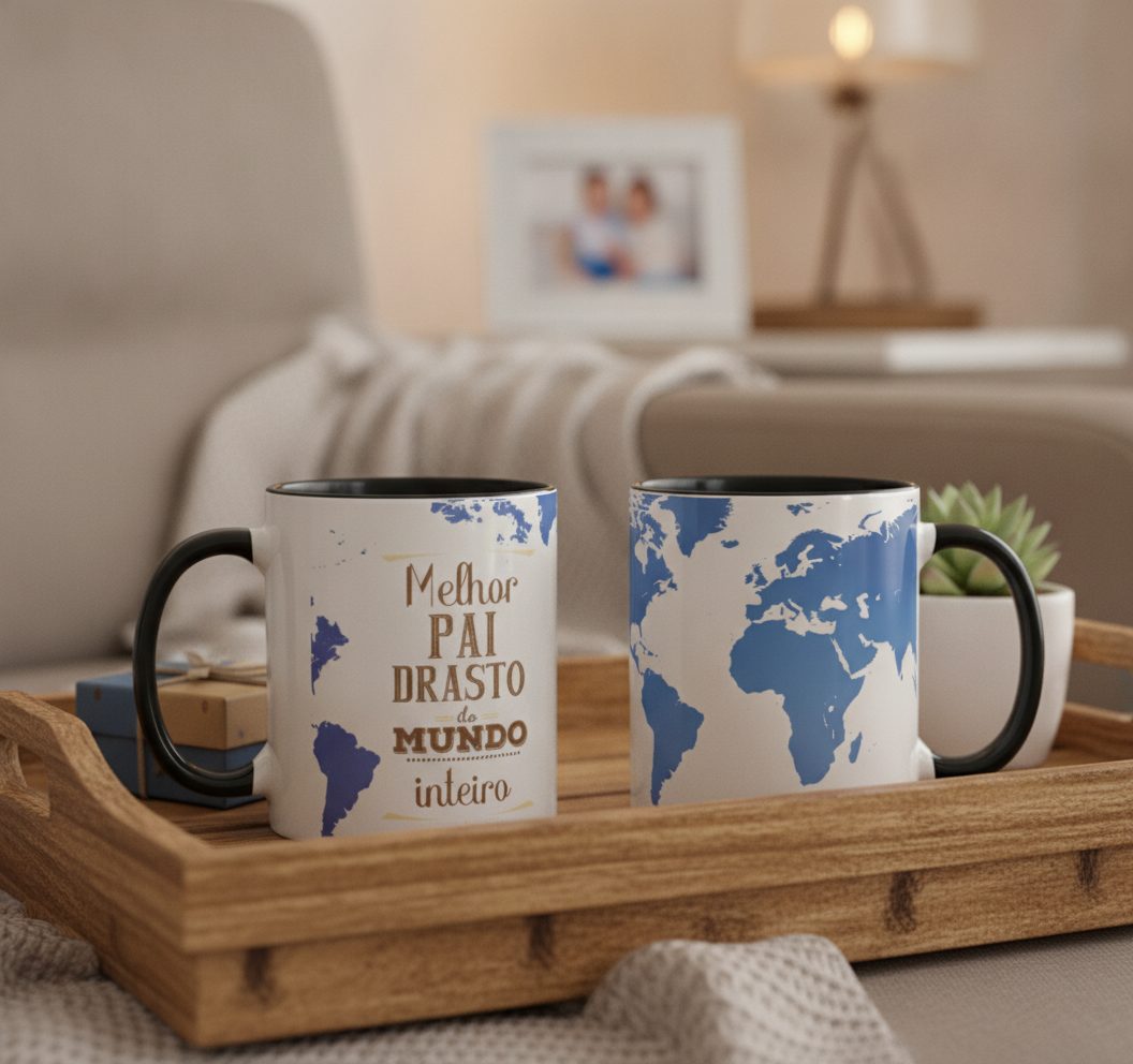 Caneca Personalizada Presente Melhor Paidrasto Do Mundo - Família (Padrasto)