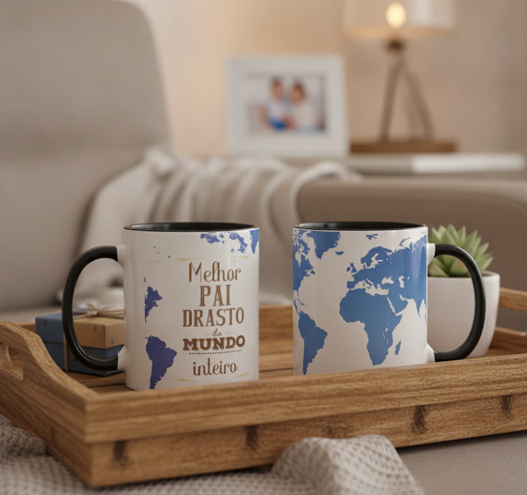 Caneca Personalizada Presente Melhor Paidrasto Do Mundo - Família (Padrasto)