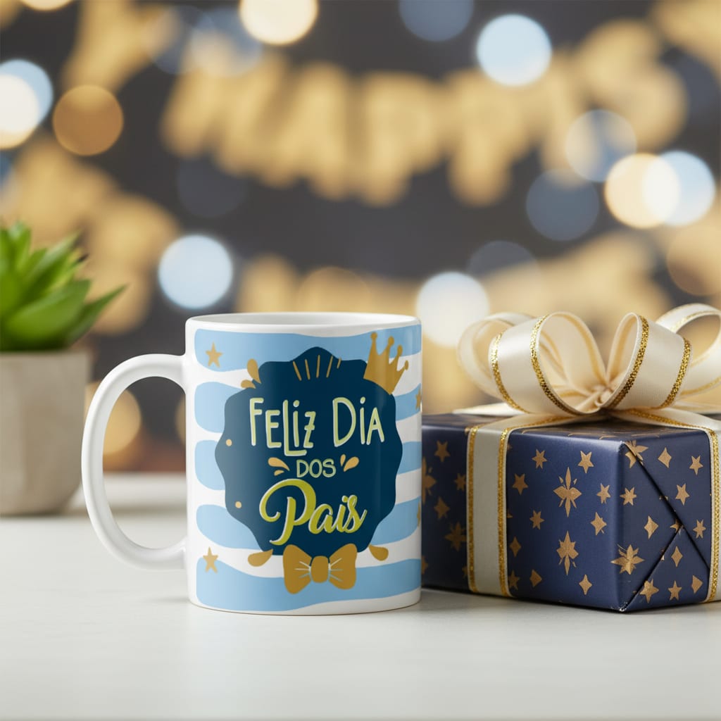 Caneca Personalizada Presente Pai Avô Escola Empresa Família
