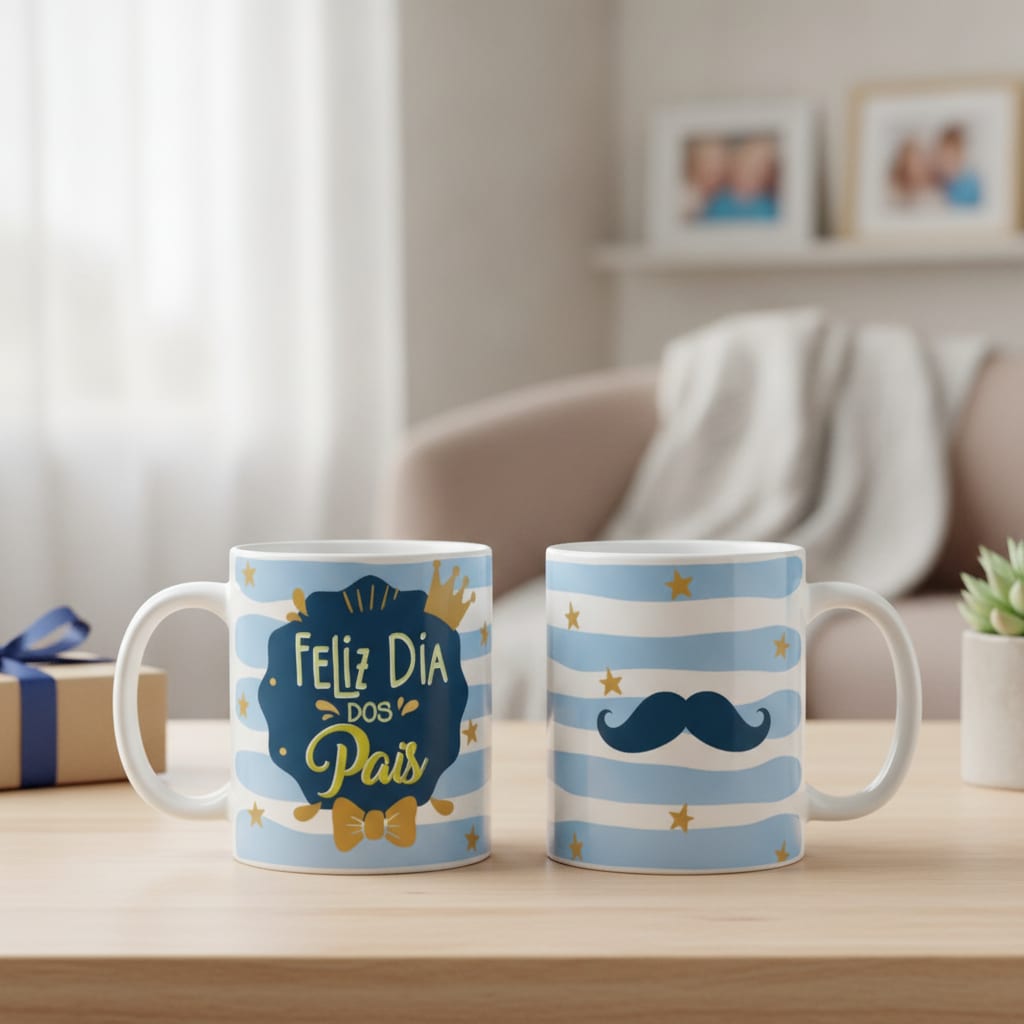 Caneca Personalizada Presente Pai Avô Escola Empresa Família