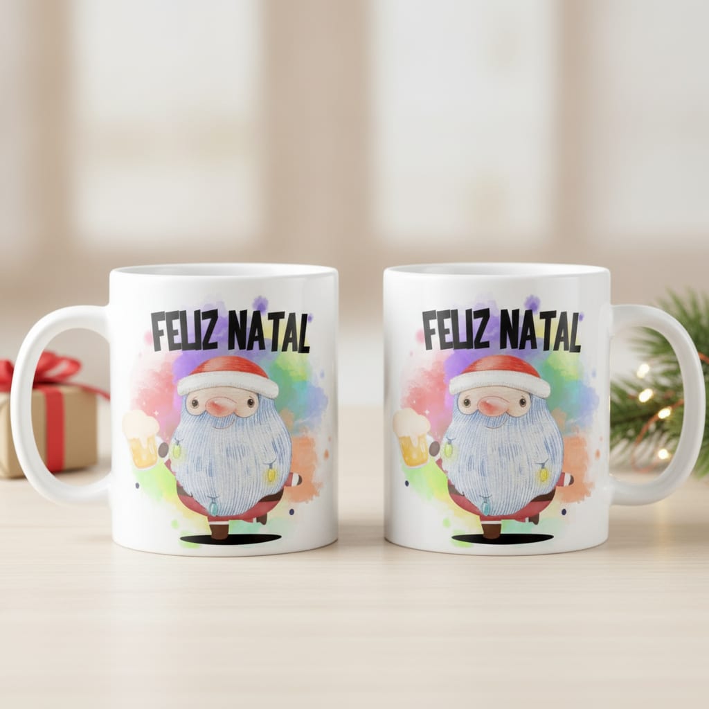 Caneca Personalizada Presente Papai Noel Feliz Natal - Outros (Feliz Natal)