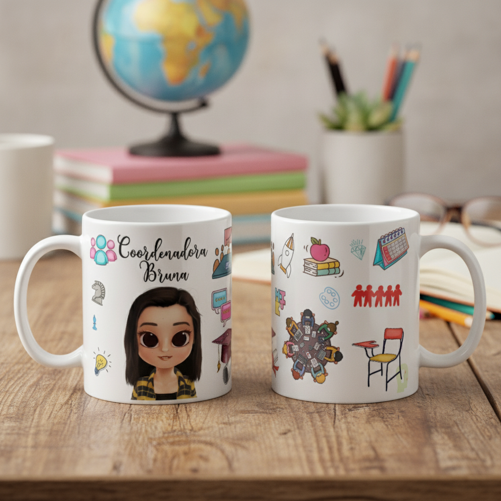 Caneca Personalizada Presente para Coordenadora Pedagógica - Profissões (Coordenadora Pedagogica)