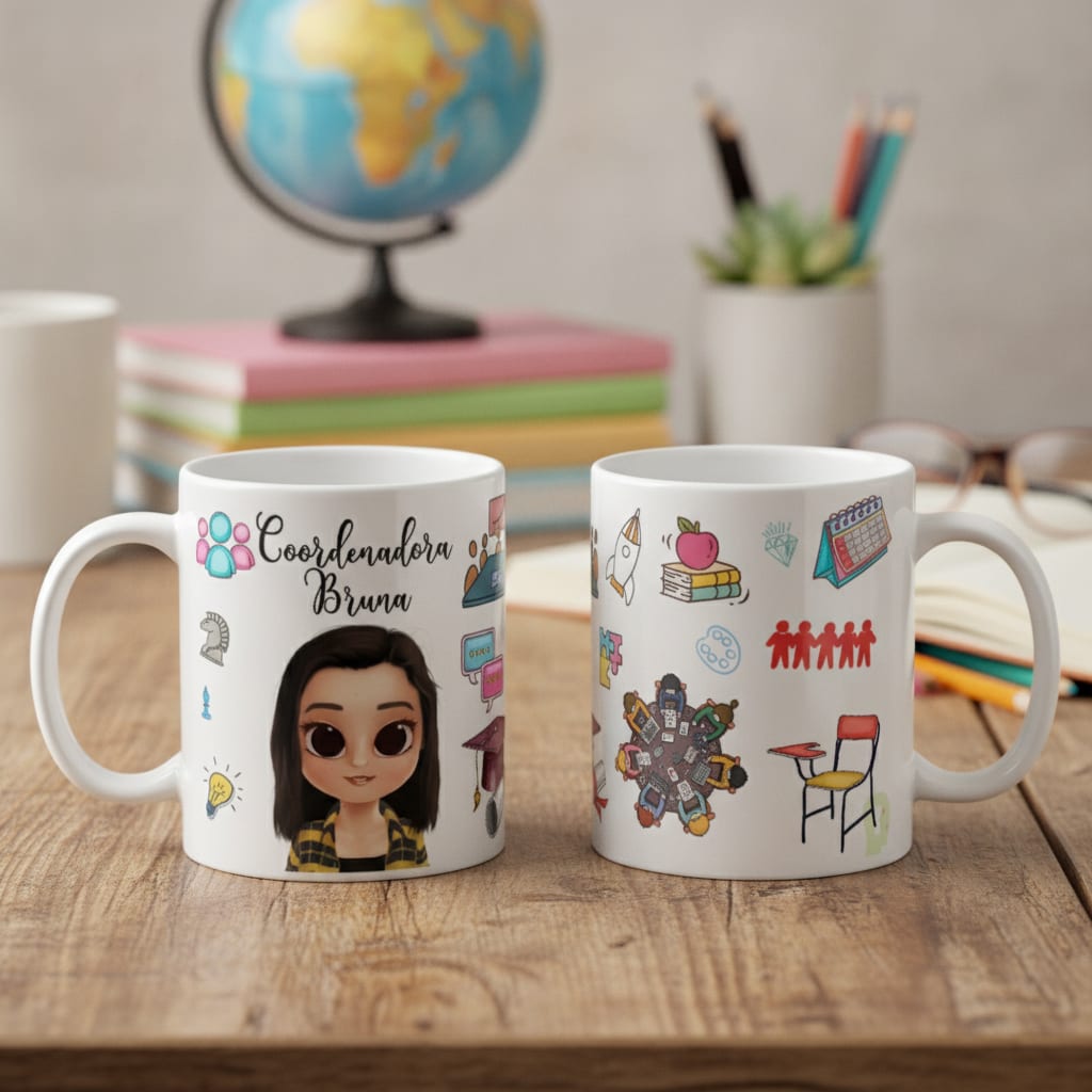 Caneca Personalizada Presente para Coordenadora Pedagógica - Profissões (Coordenadora Pedagogica)