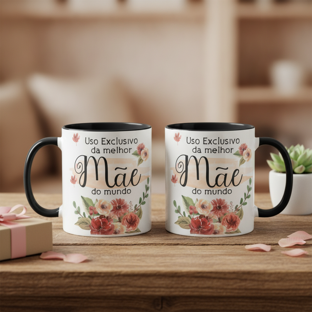 Caneca Personalizada Presente para Melhor Mãe do Mundo - Família (Mãe)