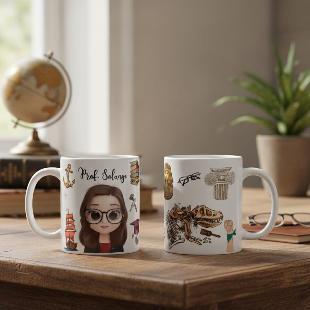 Caneca Personalizada Presente para Professor de História - Dia dos Professores (História)
