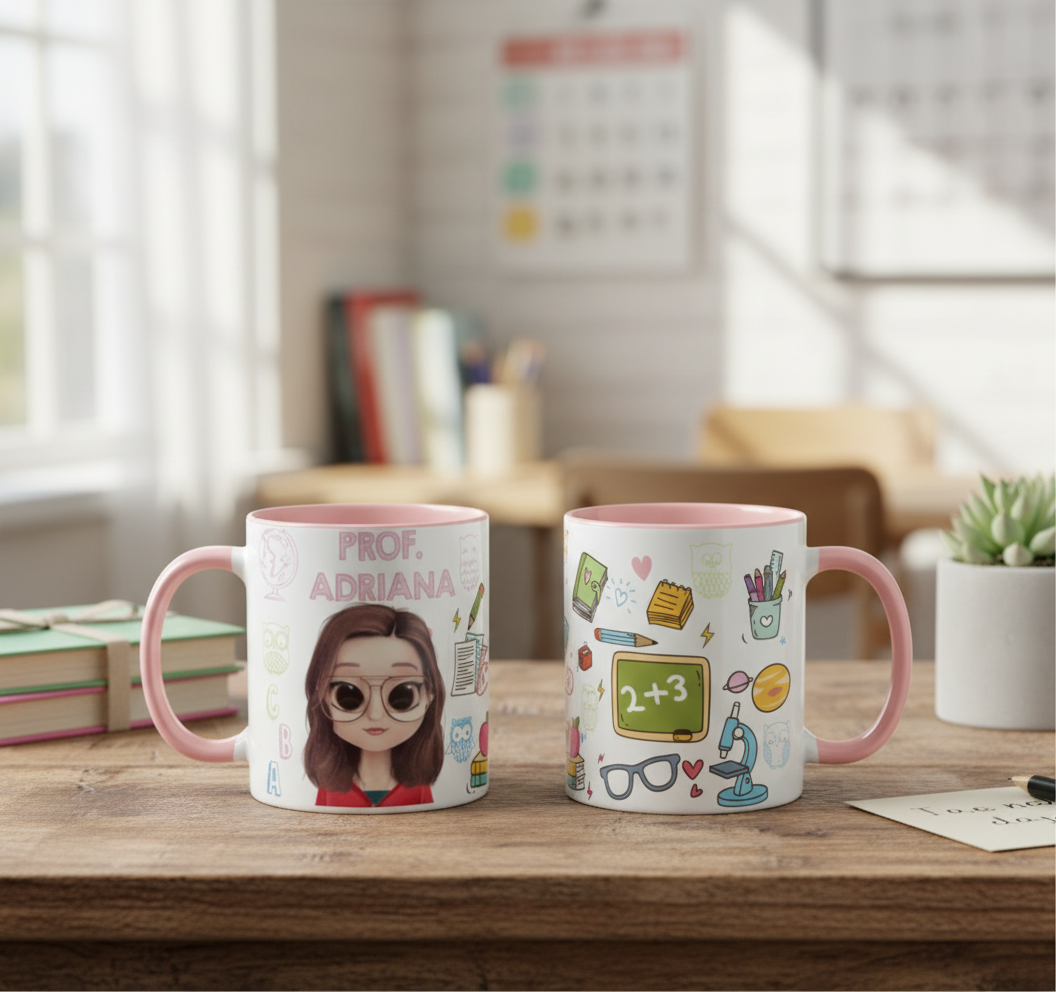 Caneca Personalizada Presente Pedagogia Professora Infantil - Dia dos Professores (Professor(a))