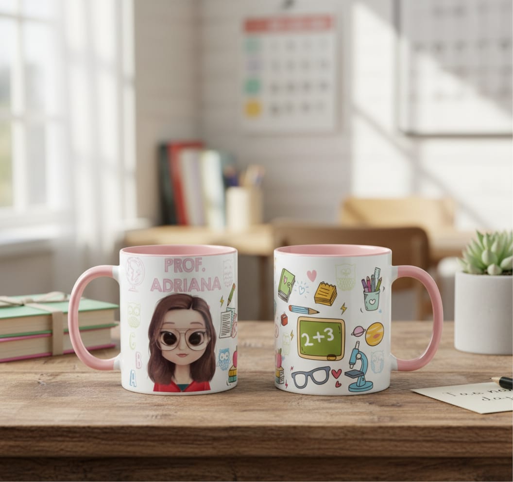 Caneca Personalizada Presente Pedagogia Professora Infantil - Dia dos Professores (Educação Infantil)