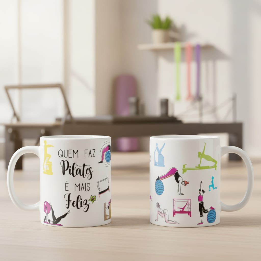 Caneca Personalizada Presente Pilates Pilateira - Profissões (Pilates)