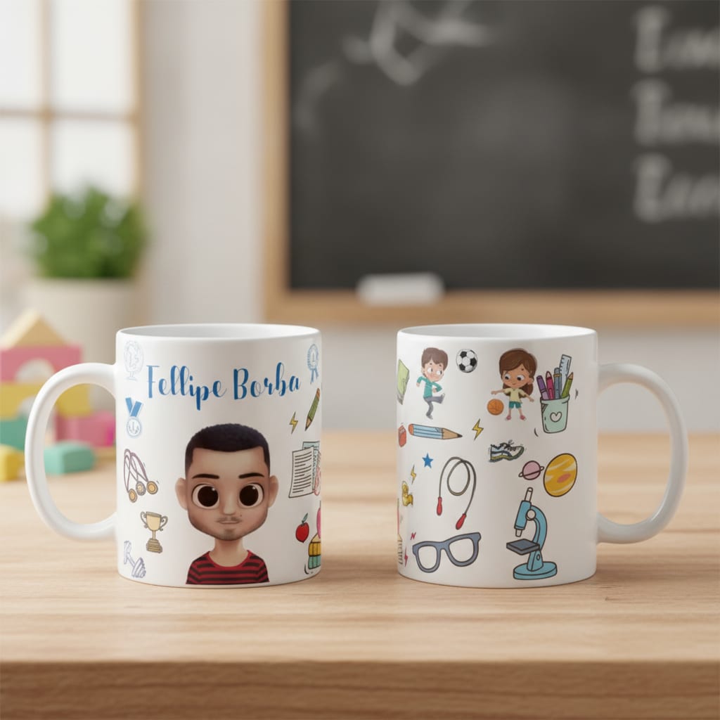 Caneca Personalizada Presente Professor Infantil Esporte - Dia dos Professores (Educação Infantil)