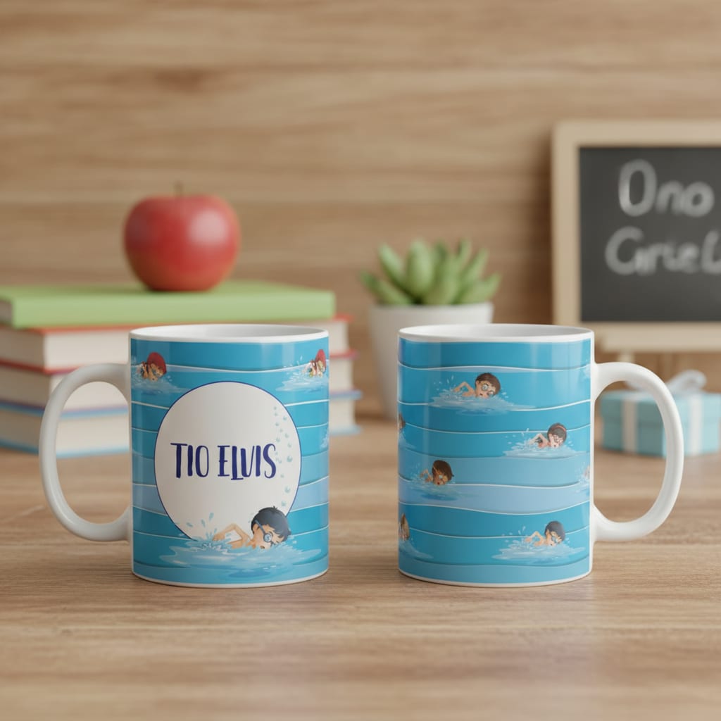 Caneca Personalizada Presente Professor Natação - Dia dos Professores (Natação)